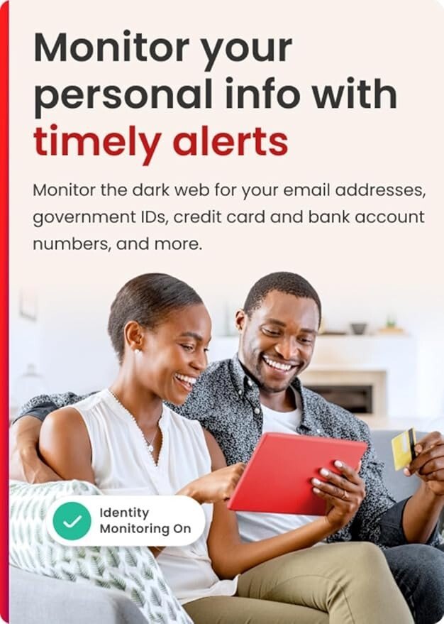 McAfee Total Protection 3-Device 2025 Ready |Security Software Includes Antivirus, Secure VPN, Password Manager, Identity Monitoring | Download