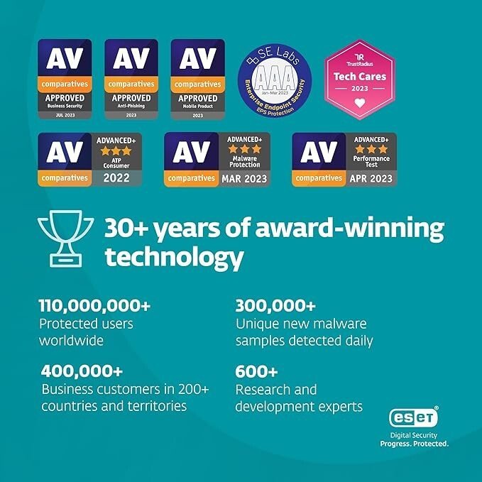 ESET Home Security Essential | Antivirus | 2025 Edition | 3 Devices | 1 Year | Parental Control | Privacy | IOT Protection | Ransomware | Digital Download [PC/Mac/Android]
