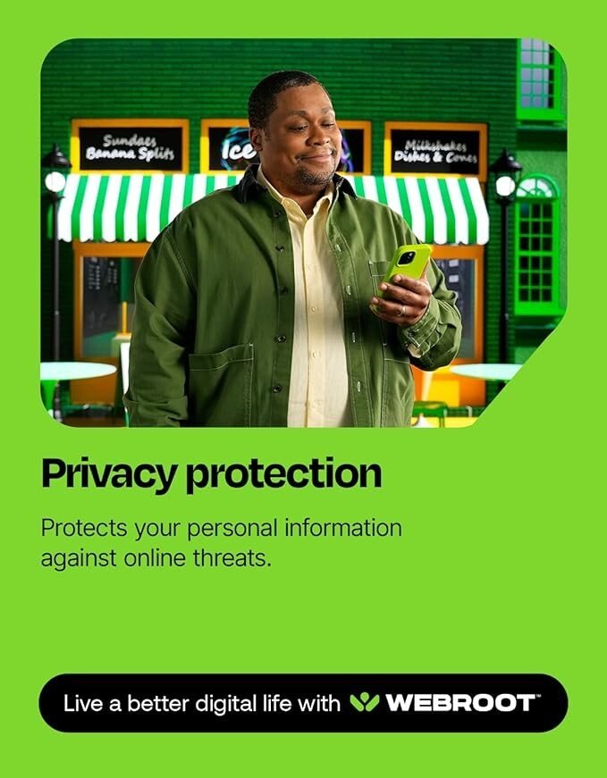 Webroot Internet Security Plus | Antivirus Software 2025 | 3 Device | 1 Year Download for PC/Mac/Chromebook/Android/IOS + Password Manager